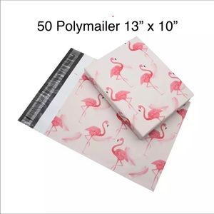 50 Pcs Flamingo Poly Mailers 10″x13″